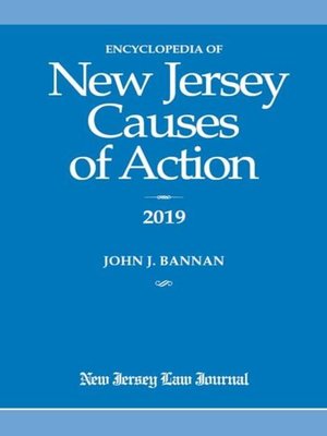 cover image of Encyclopedia of New Jersey Causes of Action